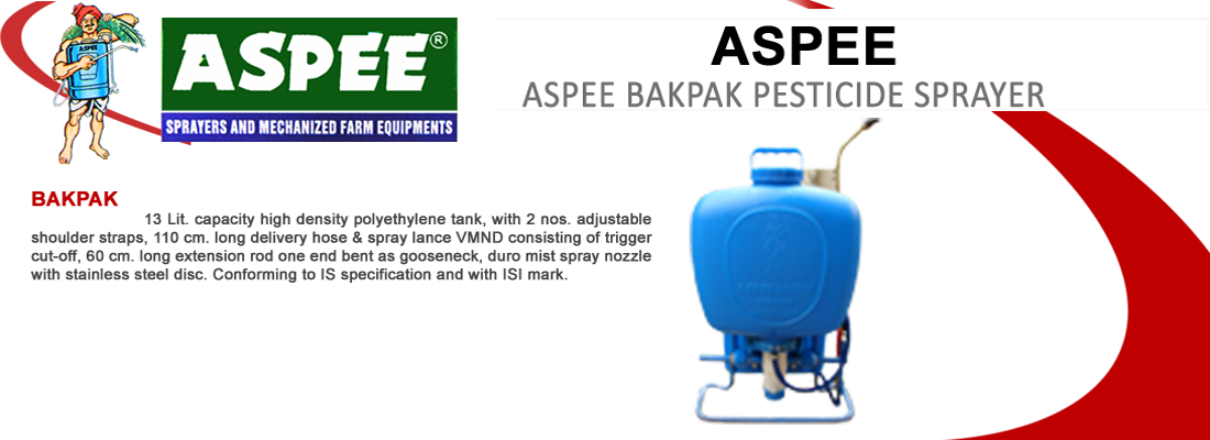 ASPEE BAKPAK SPRAYER 13 LTR & SPARE PARTS